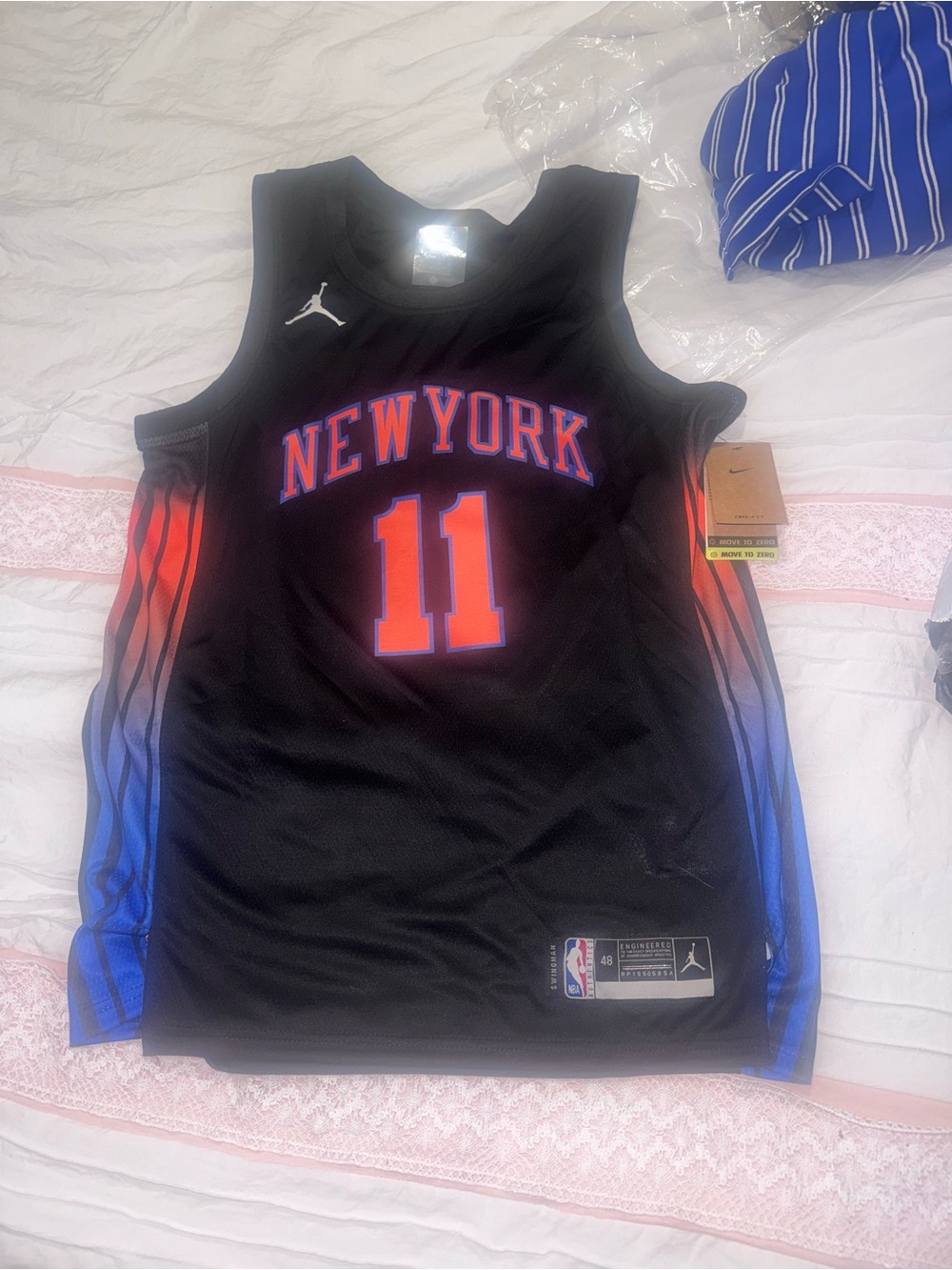 Jalen Brunson nba finals black New York Knicks jersey